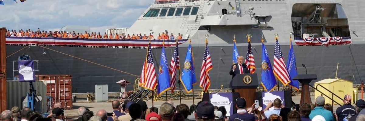 'Saying the Quiet Part Out Loud,' Trump Suggests $5 Billion Weapons Contract Awarded to Boost 2020 Chances in Wisconsin