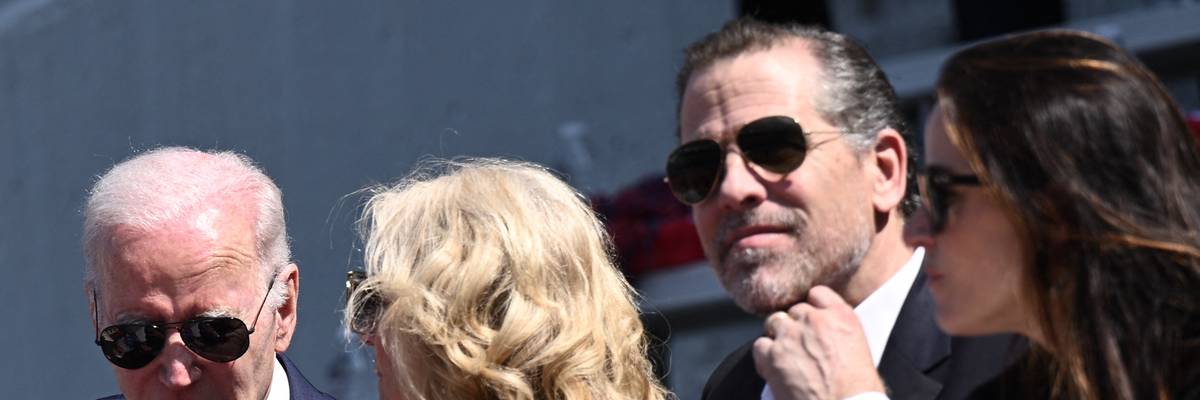 U.S. President Joe Biden and First Lady Jill Biden, joined by Hunter Biden and Ashley Biden, attend their granddaughter Maisy Biden's graduation from the University of Pennsylvania on May 15, 2023 in Philadelphia.