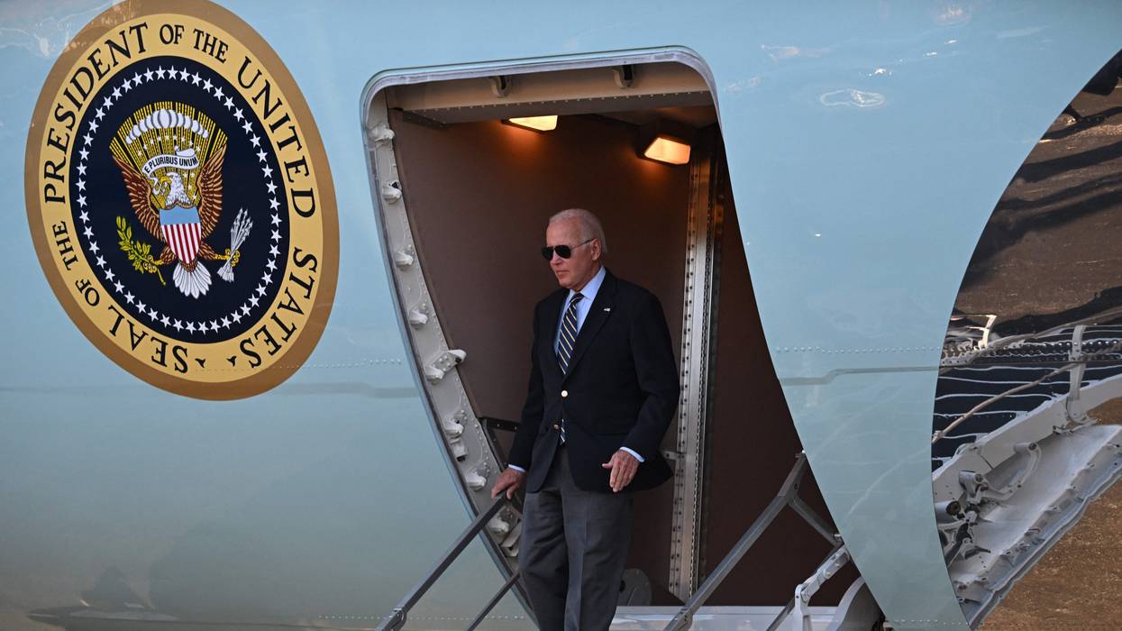 U.S. President Joe Biden disembarks Air Force One