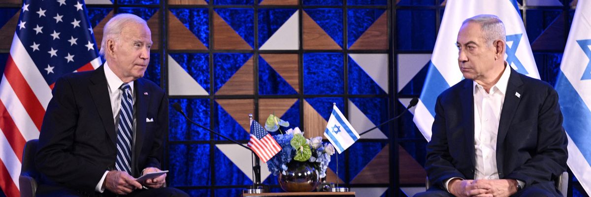 U.S. President Joe Biden meets with Israeli Prime Minister Benjamin Netanyahu