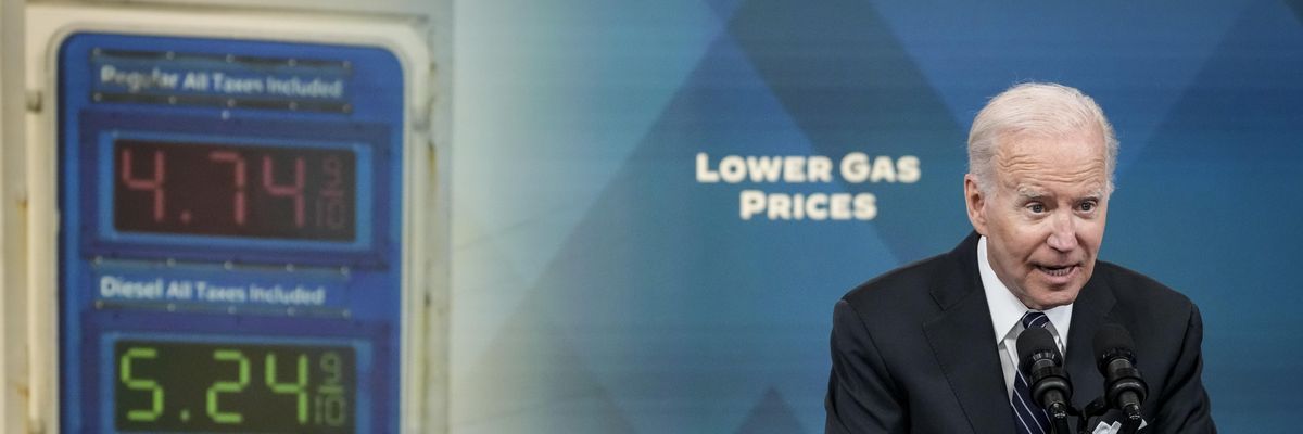 U.S. President Joe Biden speaks about gas prices on June 22, 2022 in Washington, D.C.