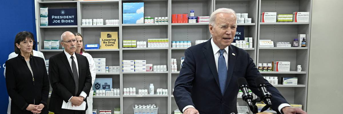 U.S. President Joe Biden speaks about lowering prescription drug costs