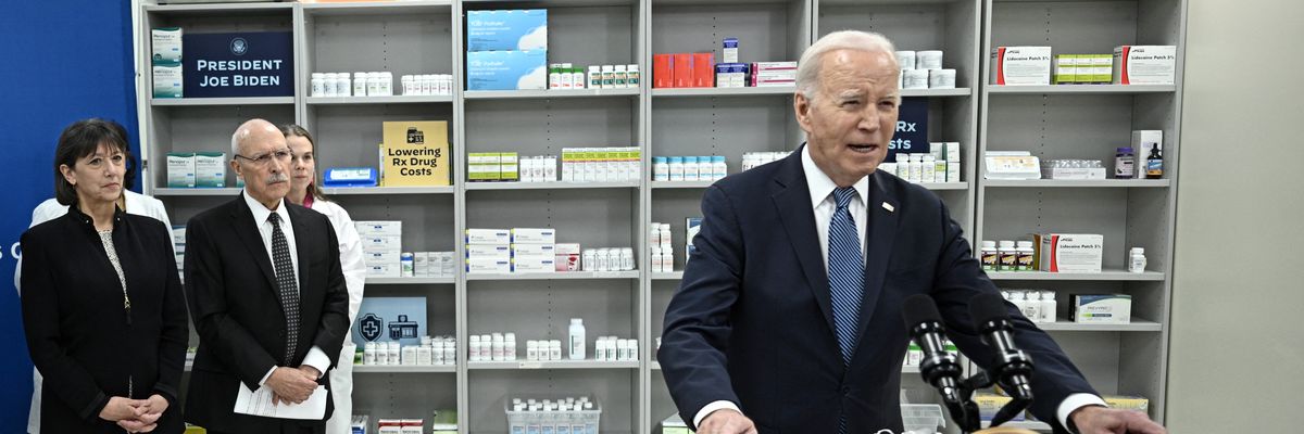 U.S. President Joe Biden speaks about lowering prescription drug costs