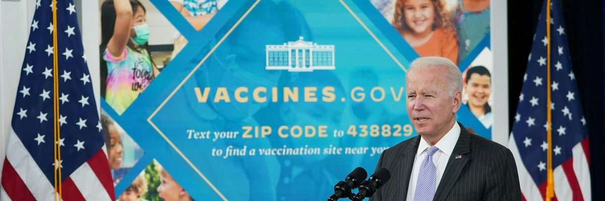 U.S. President Joe Biden speaks about the Covid-19 vaccine