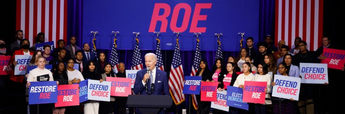 Biden Runs on Reproductive Rights as Movement Fractures Over Gaza