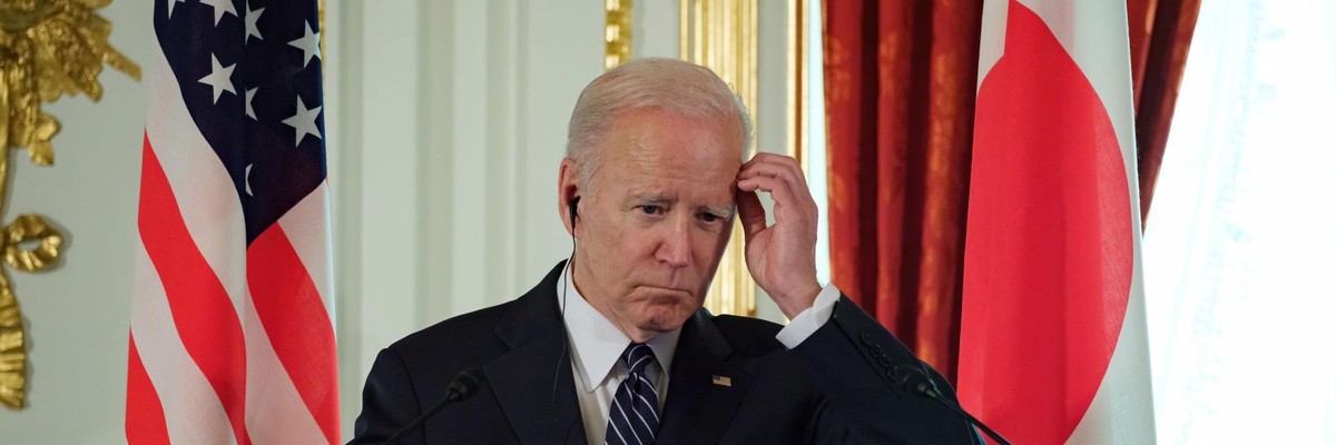 U.S. President Joe Biden speaks at a joint press conference with Japanese Prime Minister Fumio Kishida in Tokyo on May 23, 2022.