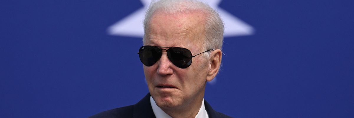 U.S. President Joe Biden speaks at a press conference on March 13, 2023 at Naval Base Point Loma in San Diego California.