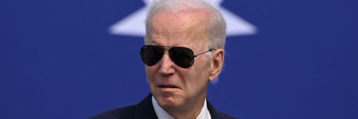 U.S. President Joe Biden speaks at a press conference on March 13, 2023 at Naval Base Point Loma in San Diego California.