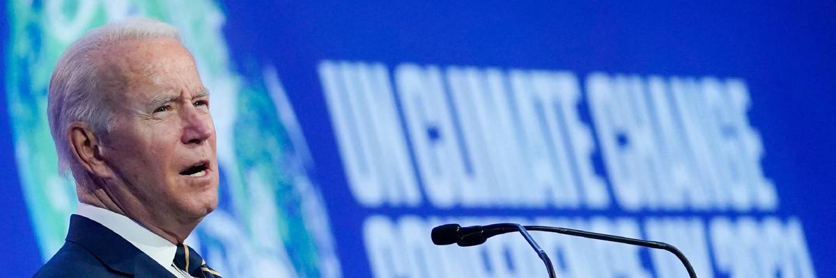 U.S. President Joe Biden speaks at COP26