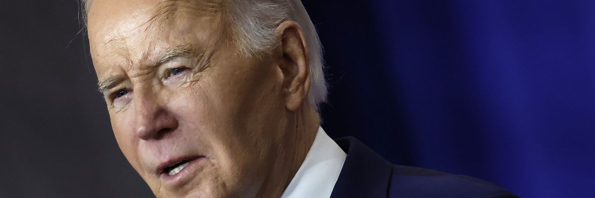 U.S. President Joe Biden speaks at the Department of Labor