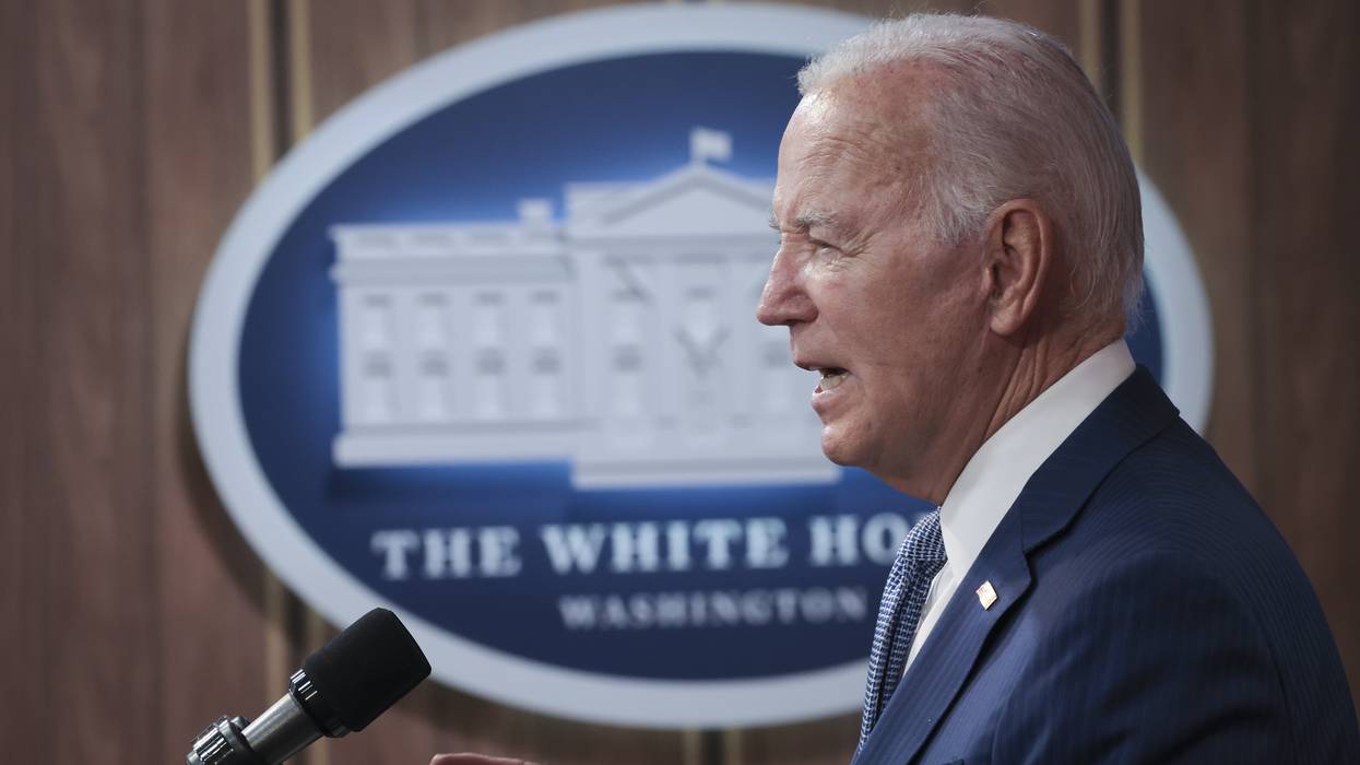 U.S. President Joe Biden speaks during an event