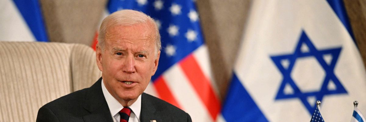 U.S. President Joe Biden speaks with Israel's prime minister