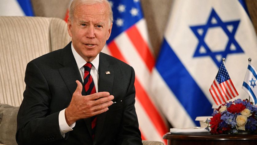U.S. President Joe Biden speaks with Israel's prime minister