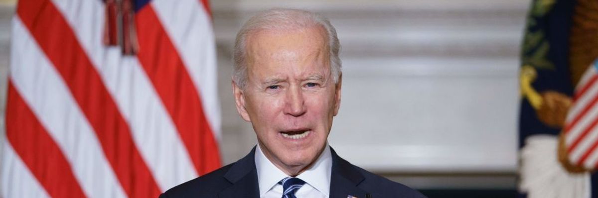 U.S. President Joe Biden speaks