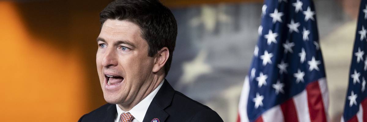 U.S. Rep. Bryan Steil (R-Wis.) speaks at a news conference