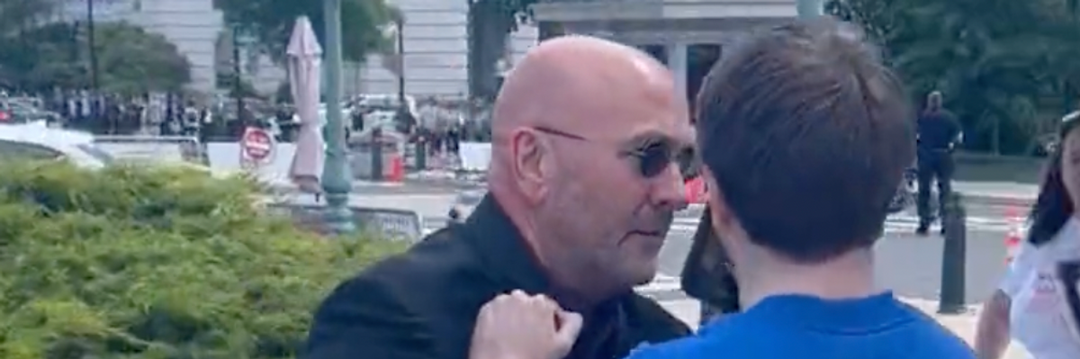 U.S. Rep. Clay Higgins (R-La.) was filmed grabbing a protester, Jake Burdett