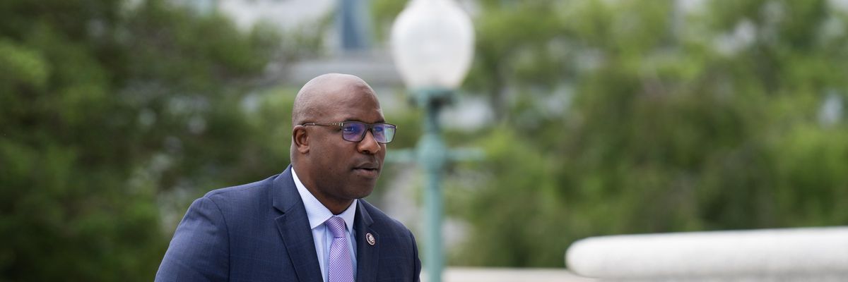U.S. Rep. Jamaal Bowman (D-N.Y.) arrives at the U.S. Capitol on July 19, 2022.