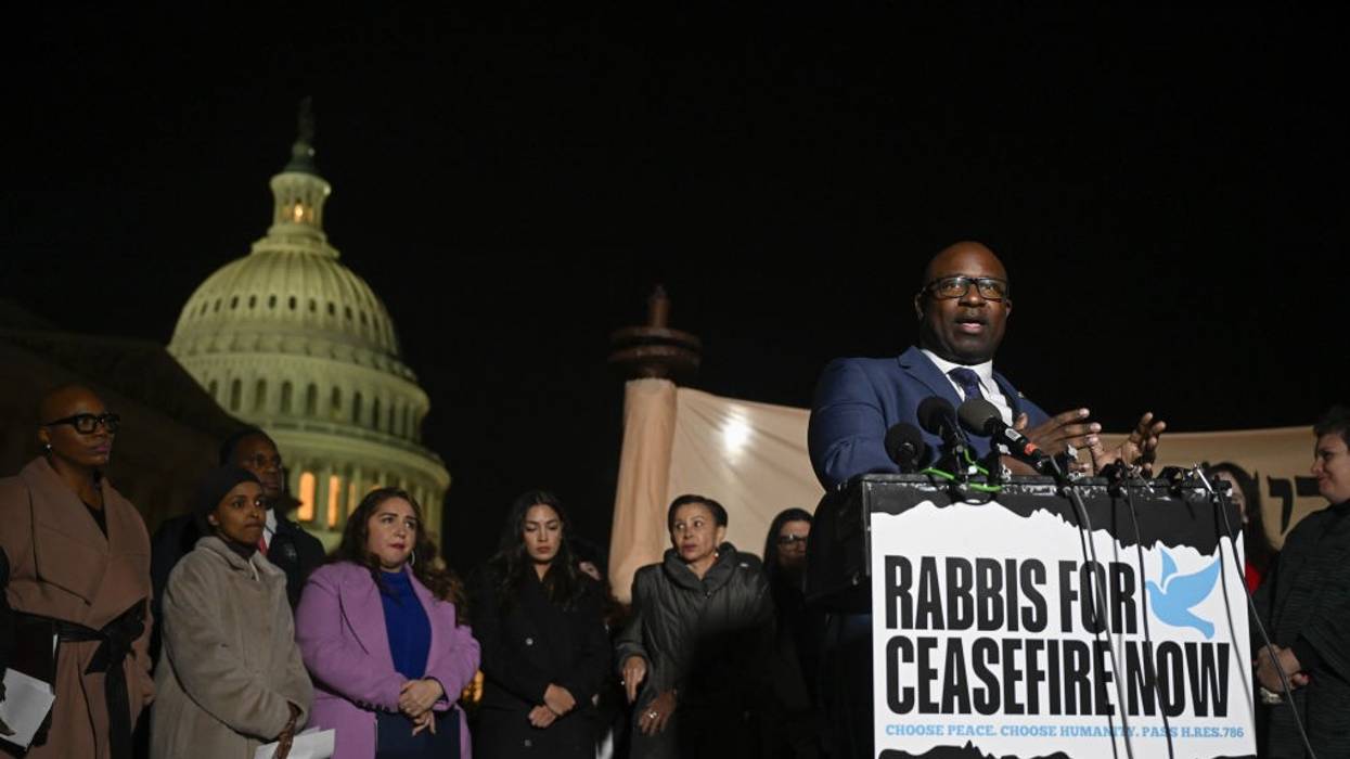 U.S. Rep. Jamaal Bowman (D-N.Y.) speaks