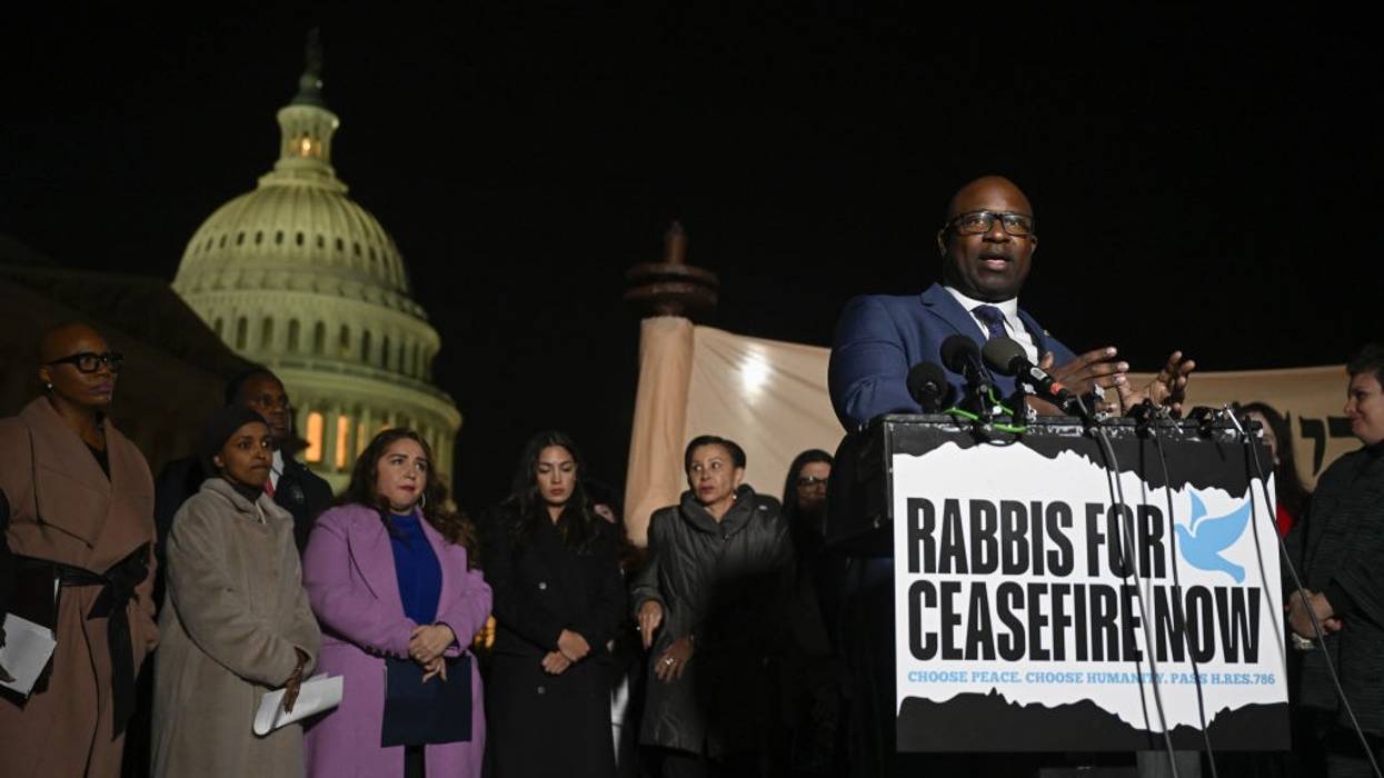 U.S. Rep. Jamaal Bowman (D-N.Y.) speaks