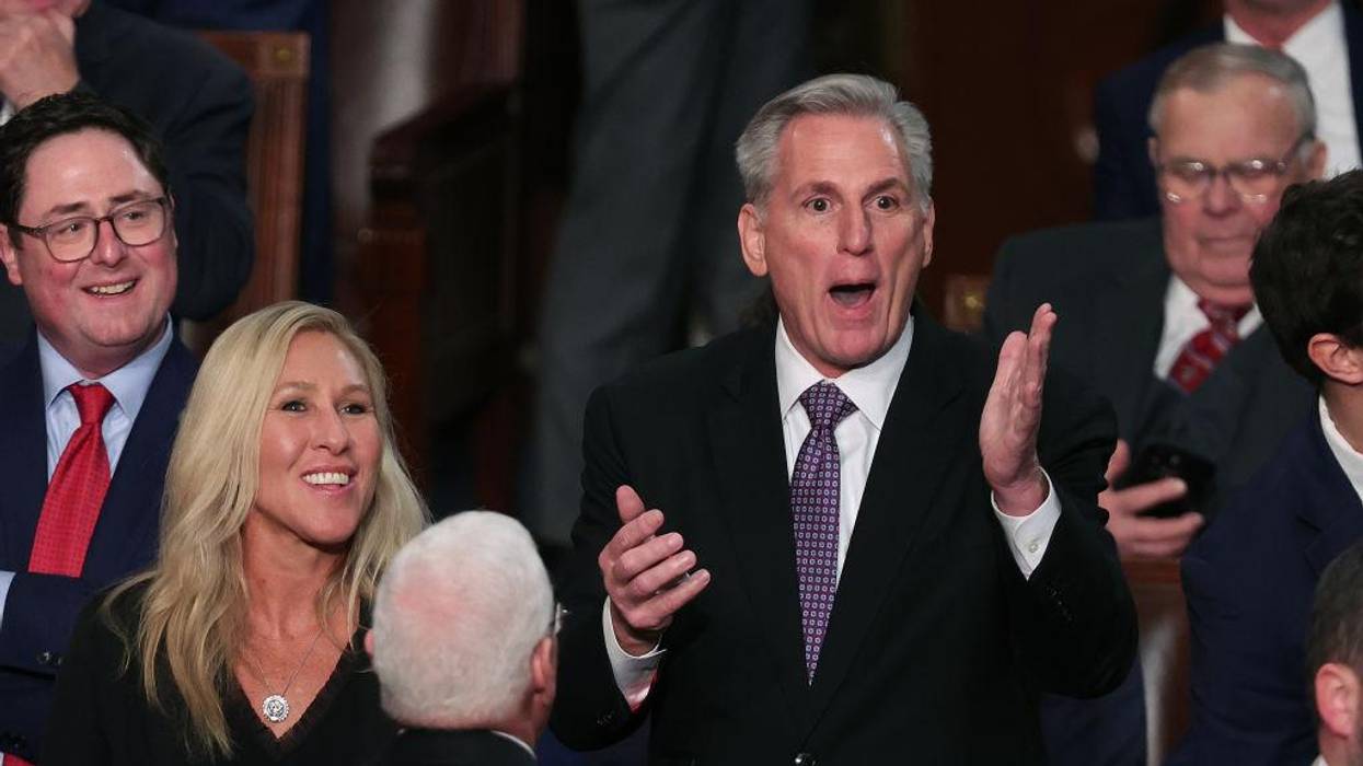 U.S. Rep. Kevin McCarthy (R-Calif.) reacts during a vote to adjourn following a day of votes for the new speaker of the House at the U.S. Capitol on January 4, 2023 in Washington, D.C.