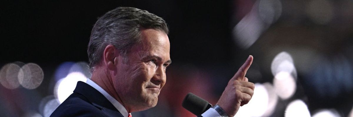 U.S. Rep. Mike Waltz (R-Fla.) speaks during the Republican National Convention