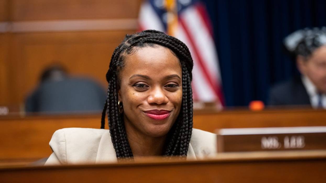 U.S. Rep. Summer Lee (D-Pa.) participates in a House Oversight and Accountability Committee organizing meeting on January 31, 2023.