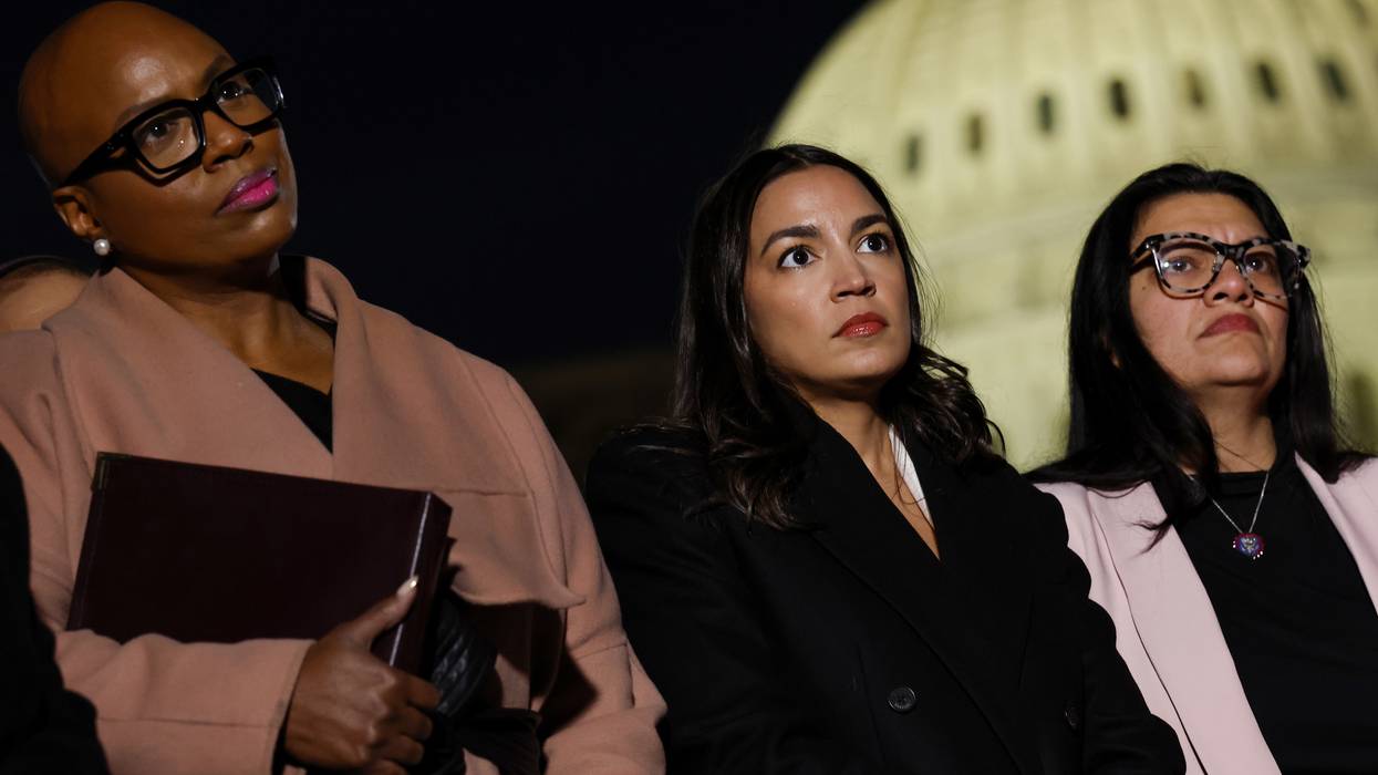 U.S. Reps. Ayanna Pressley, Alexandria Ocasio-Cortez, and Rashida Tlaib (