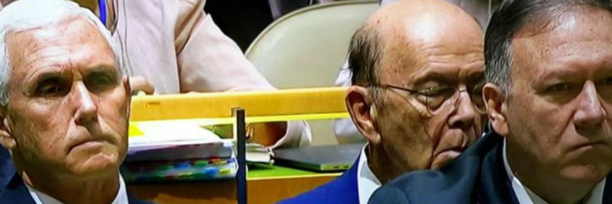 The Whole World Is Wilbur Ross, Who Clearly Fell Asleep During Ultra-Nationalist Trump Speech at UN