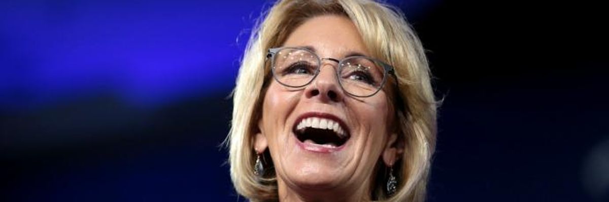 Newsflash!  Betsy DeVos Opens Mouth. Nonsense Falls Out