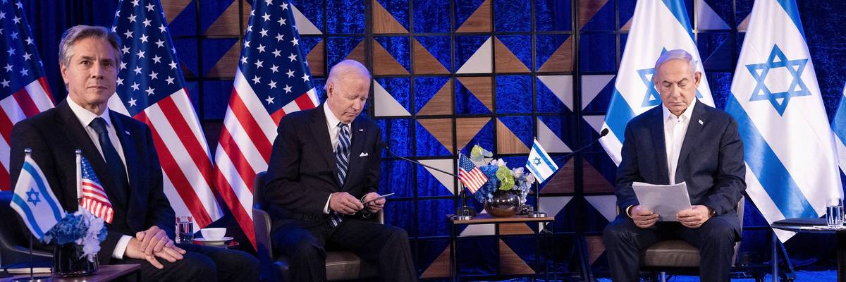 U.S. Secretary of State Antony Blinken (L) and U.S. President Joe Biden
