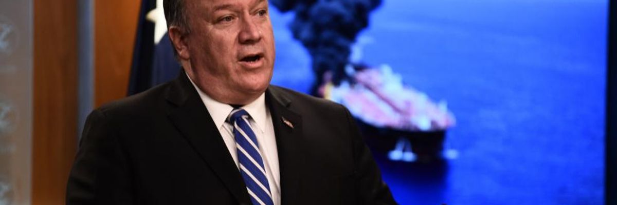 U.S. Secretary of State Mike Pompeo delivers remarks to the media