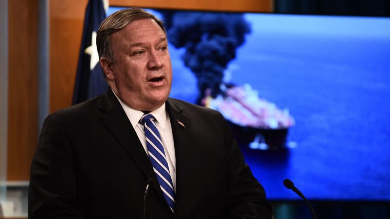 U.S. Secretary of State Mike Pompeo delivers remarks to the media
