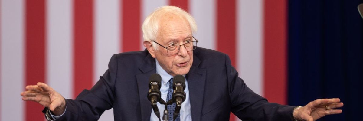 U.S. Sen. Bernie Sanders (I-Vt.) speaks at NHTI Concord's Community College
