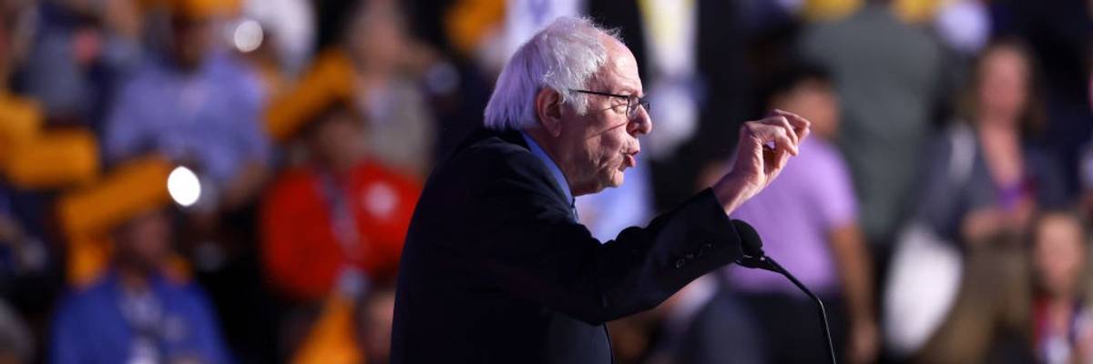 U.S. Sen. Bernie Sanders (I-Vt.) speaks at the Democratic National Convention