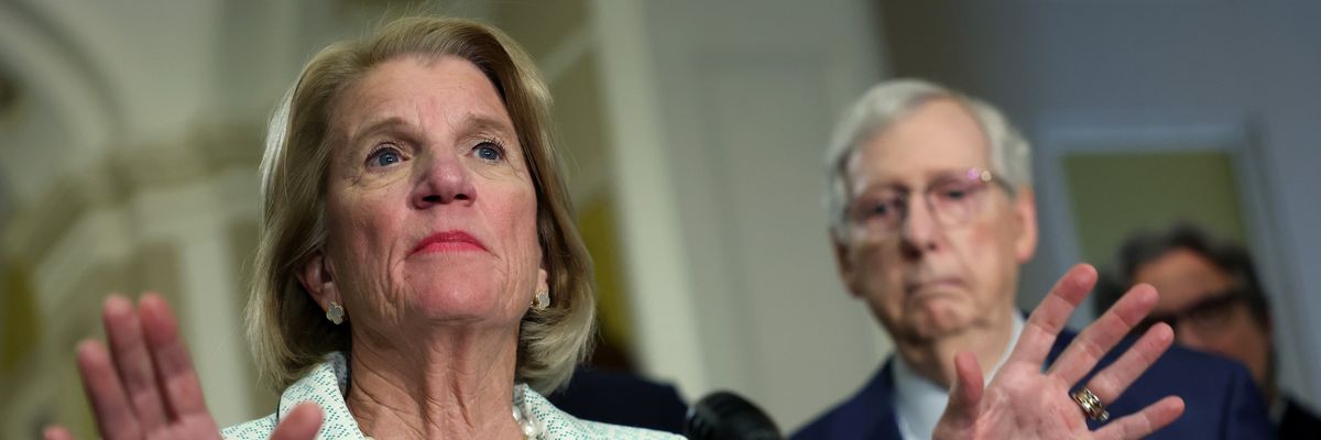 U.S. Sen. Shelly Moore Capito (R-W.Va.) speaks to reporters