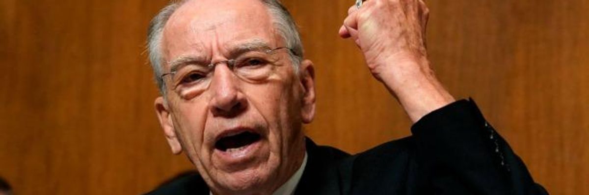 Denouncing 'Misogynistic Bullying' and 'Failed Leadership,' 50+ Groups Call on Grassley to Resign Immediately as Judiciary Committee Chair