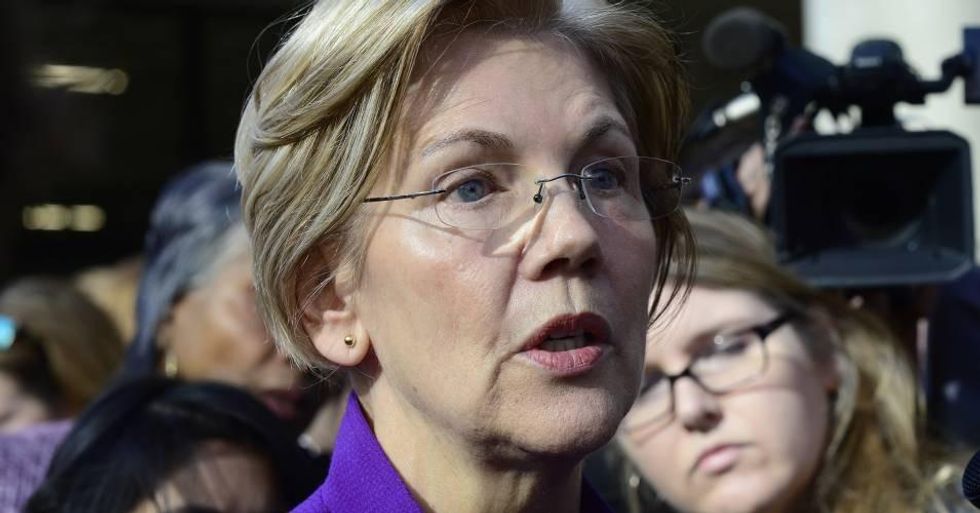 U.S. Senator Elizabeth Warren, seen here on November 28, 2017. On Wednesday she unveiled the