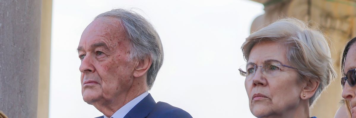 U.S. Sens. Ed Markey (D-Mass.) and Elizabeth Warren (D-Mass.)