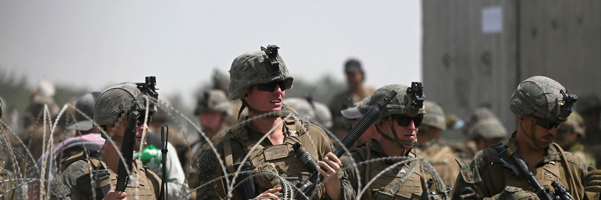 U.S. soldiers assisting with evacuation of Afghanistan