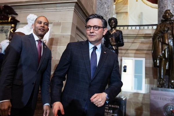 House Dems Save 'MAGA Mike' Johnson From Marjorie Taylor Greene Ouster