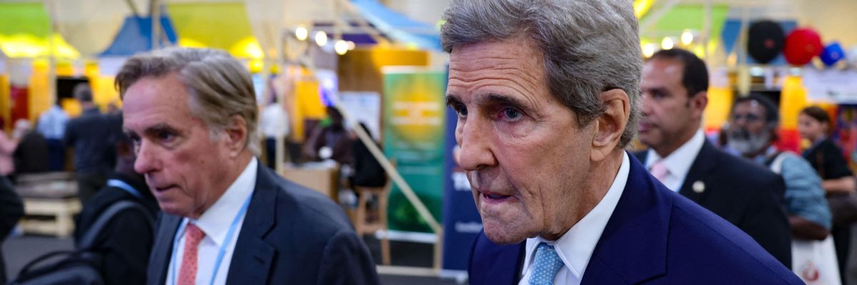 U.S. Special Presidential Envoy for Climate John Kerry is pictured during the COP27 conference in Sharm El-Sheikh, Egypt on November 9, 2022.