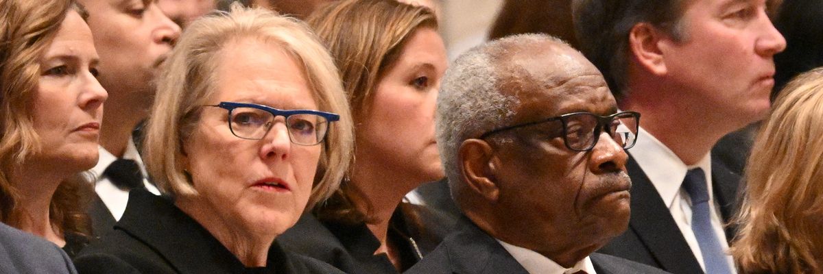 U.S. Supreme Court Justice Clarence Thomas and his wife, Ginni Thomas