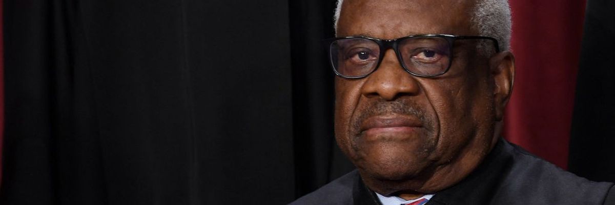 U.S. Supreme Court Justice Clarence Thomas poses for an official photo in Washington, D.C. on October 7, 2022.