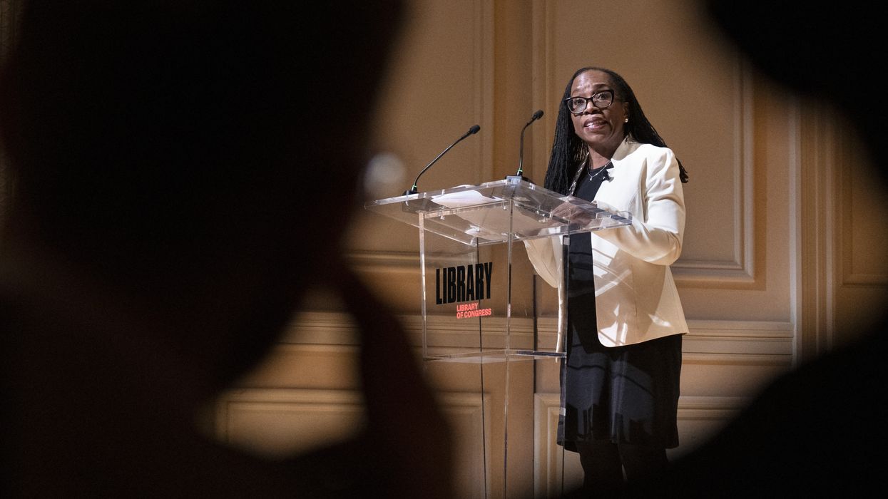 U.S. Supreme Court Justice Ketanji Brown Jackson at a podium