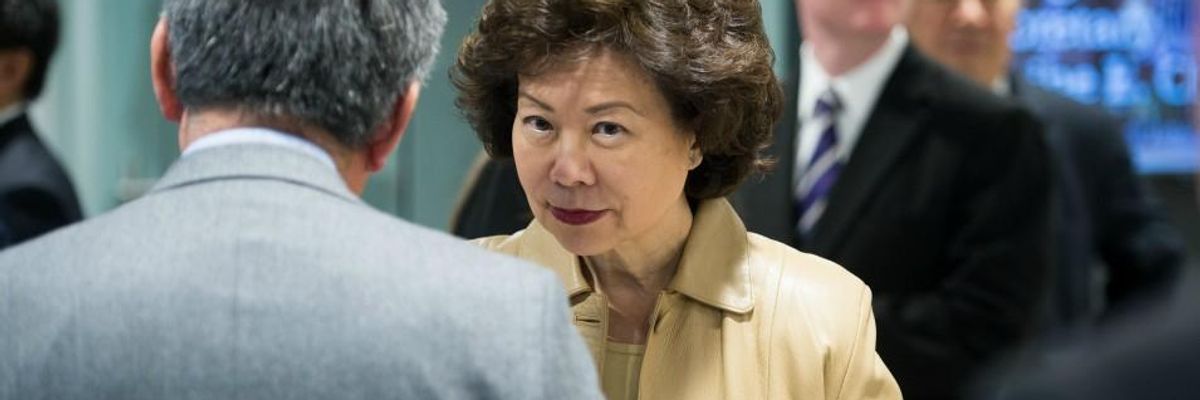 Citing Previous 'Misstatements of Fact' and Corruption Allegations, House Democrats Open Ethics Probe into Transportation Secretary Elaine Chao