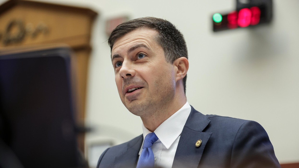 U.S. Transportation Secretary Pete Buttigieg testifies at a congressional hearing