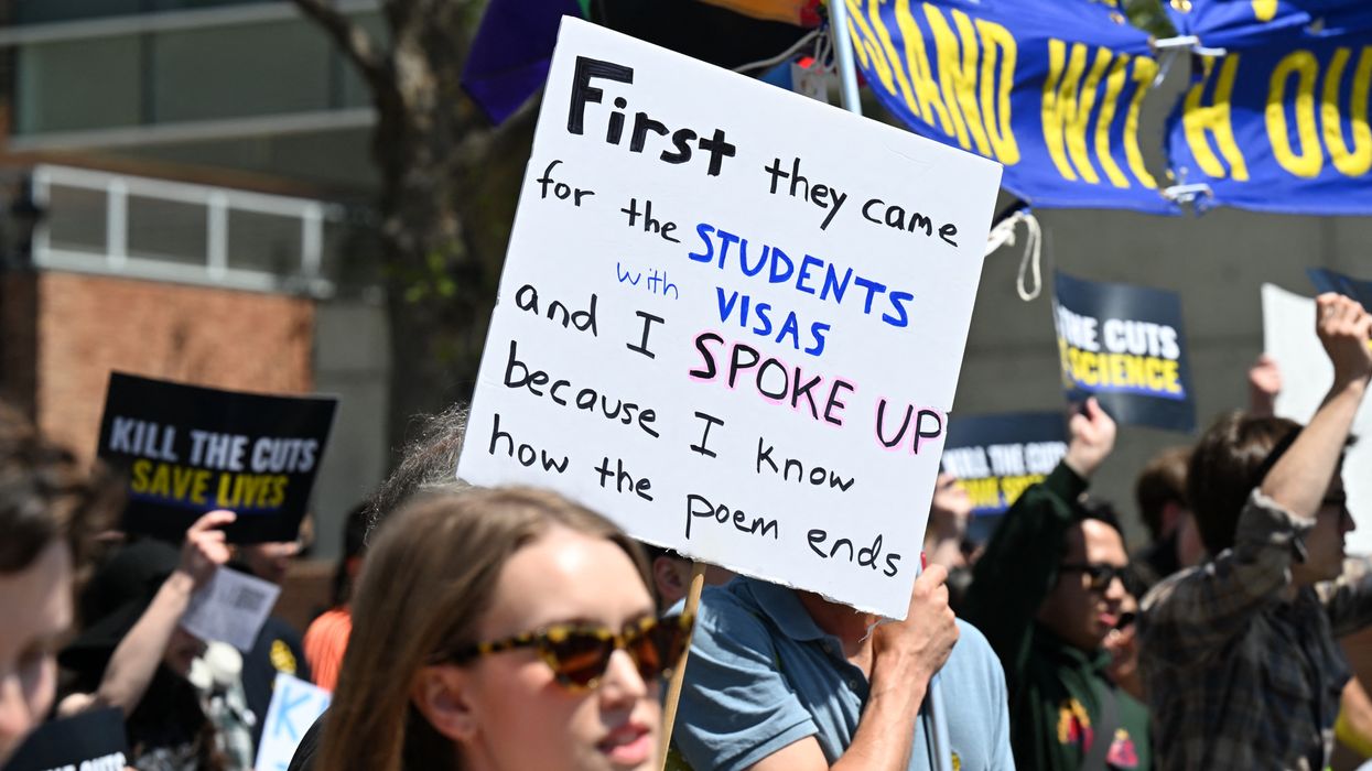 UCLA students, researchers, and demonstrators rally against the Trump administration
