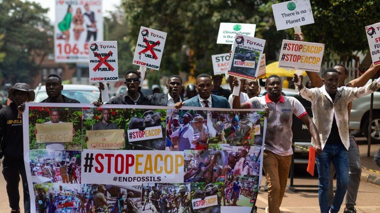 Ugandan #StopEACOP activists march in Kampala