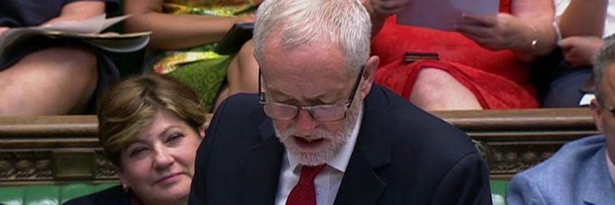 UK Labour Leader Jeremy Corbyn Trounces Theresa May's Failures After Boris Johnson Jumps Tory's Sinking Brexit Ship