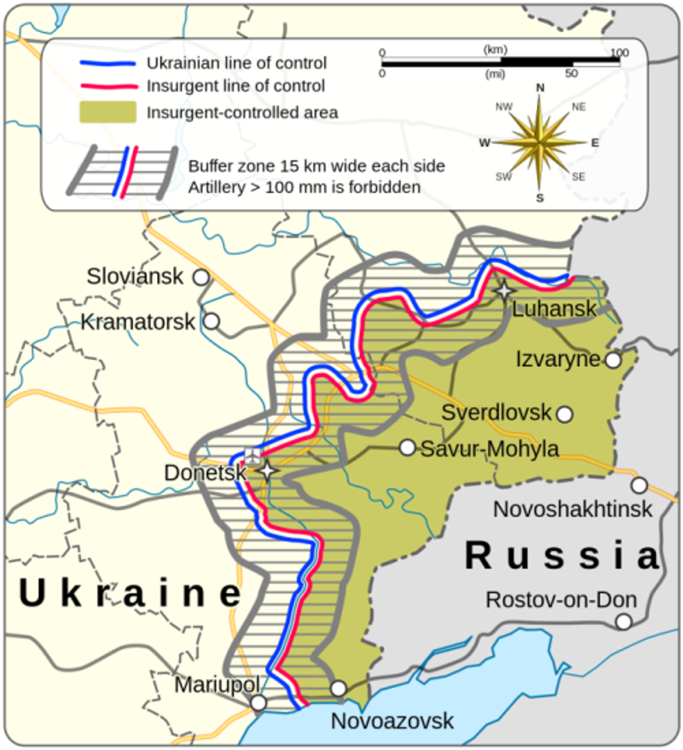 Ukraine Russia map